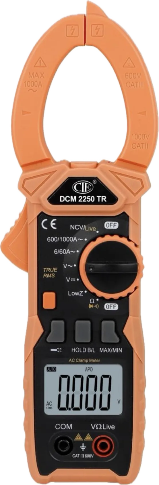 DCM 2250 TR — Digital Clamp Multimeter — True-RMS AC, 1000 A