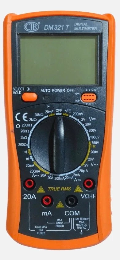 DM 321T — True-RMS Digital Multimeter — Manual Ranging, 3½-digit