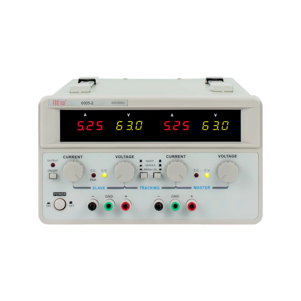6005-2 — 60V / 5A × 2 Dual-Output Heavy-Duty Linear DC Regulated Power Supply