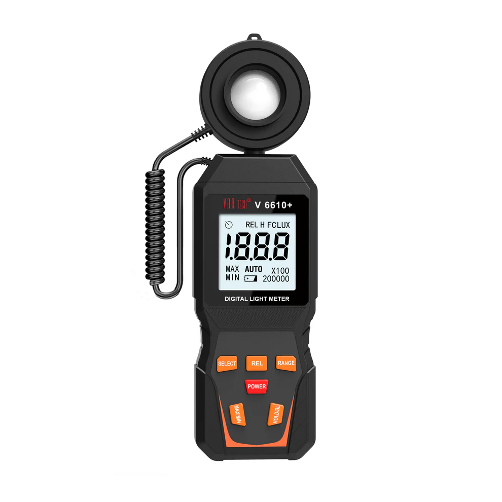 V 6610+ — Digital Lux Meter — 0.1 to 200,000 Lux