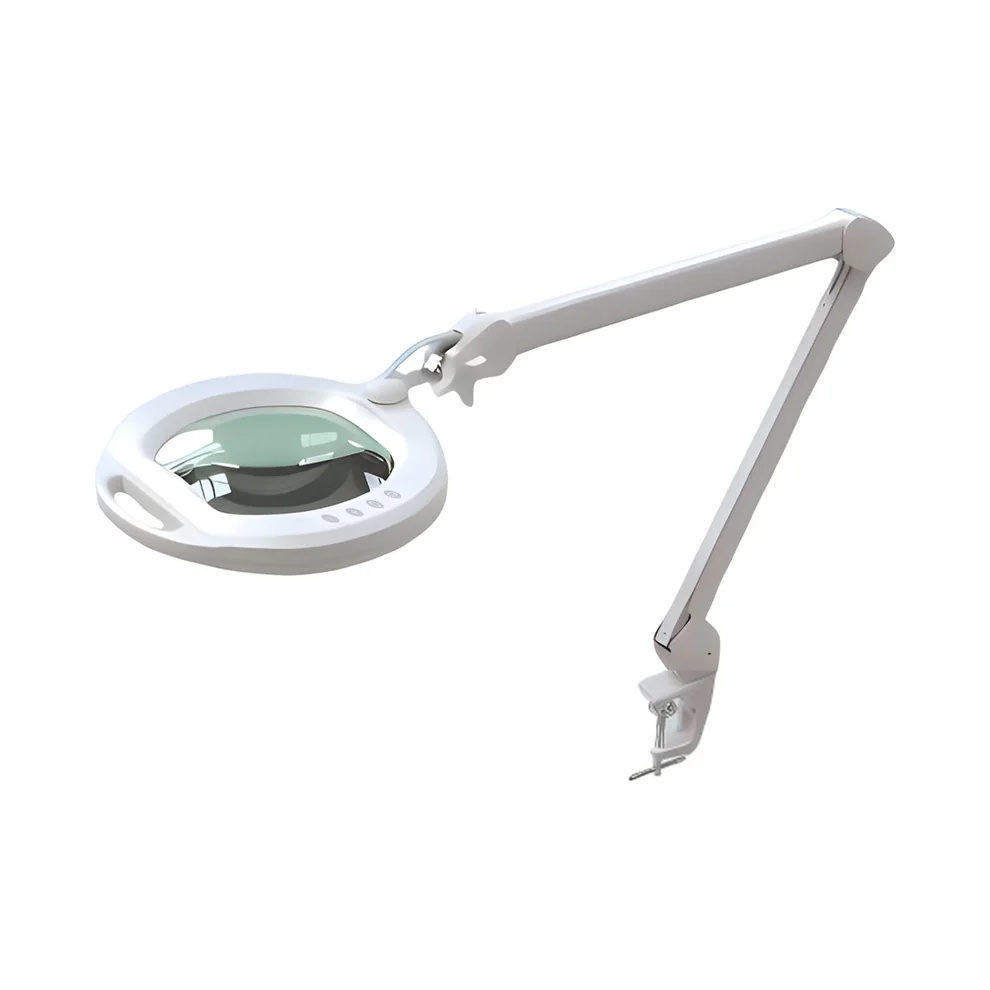228 LRD - Dimmable LED Magnifying Lamp, Rectangular Lens, Table Clamp