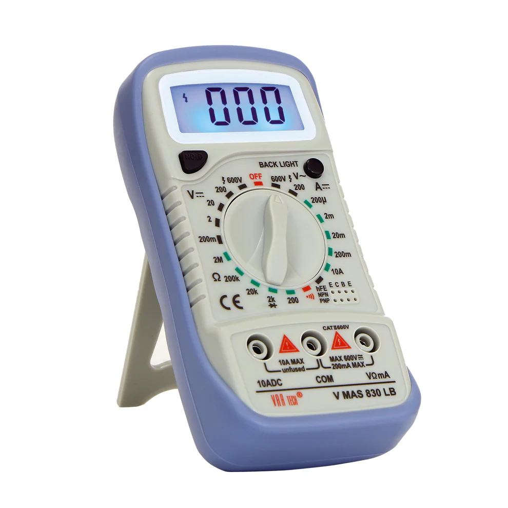V MAS 830 LB — Digital Multimeter 600V DC/AC 10A DC